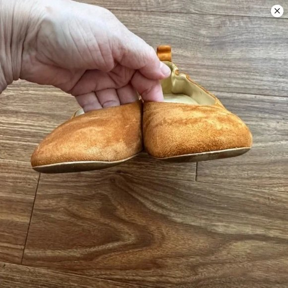 EVERLANE The Italian Leather Day Heel Almond Suede SZ 7 - Picture 11 of 16